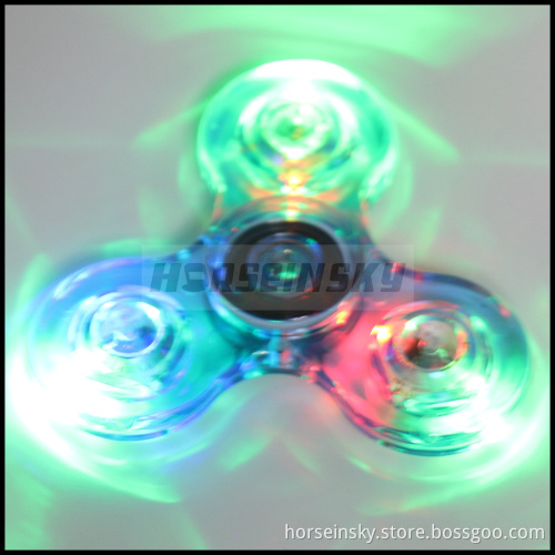 Crystal LED Fidget Spinner 3 Modes Light Tri-Spinner Glow in the Dark